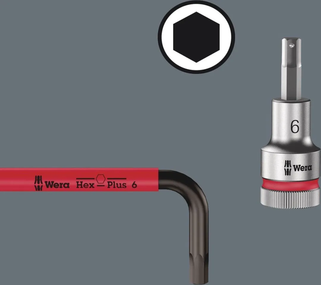 Wera 05022670001 Stiftsleutel Hex-Plus 2x56mm - 950 SPKS - Multicolor
