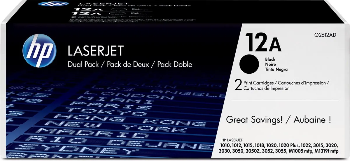 HP Q2612AD Toner 2-pack