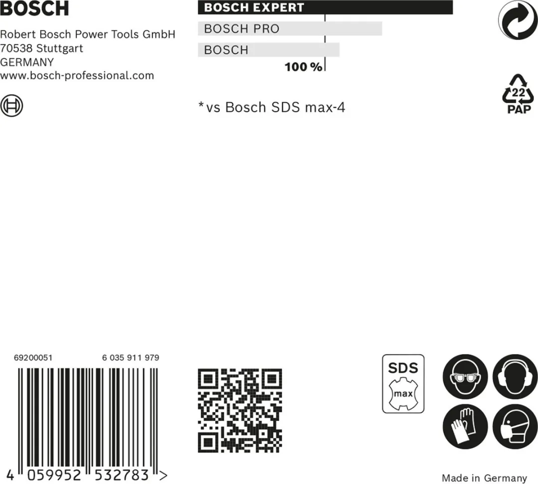 Bosch Professional EXPERT SDS max-8X Hamerboor 2608900204 - 12x800x940mm - afbeelding 6 van 6