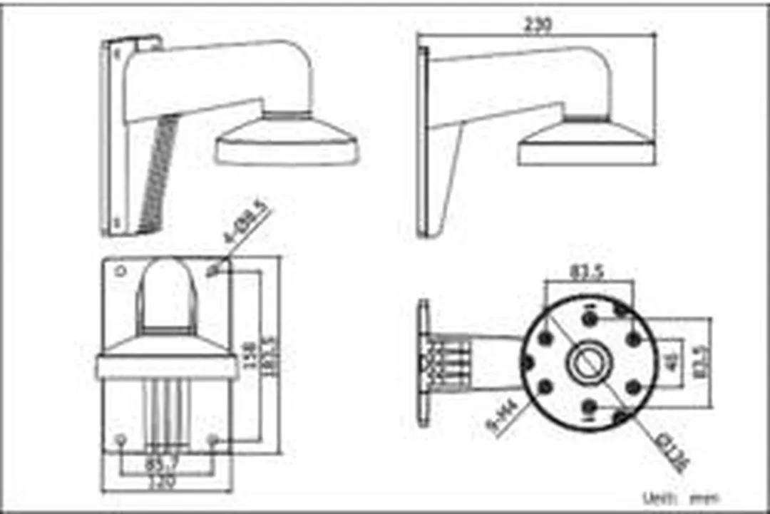Hikvision DS-1273ZJ-135 Wandhouder - Wit
