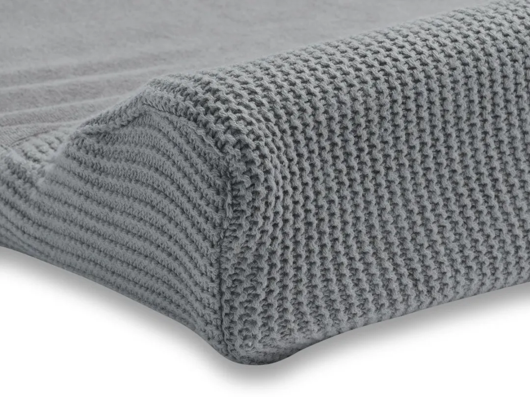 Jollein Aankleedkussenhoes Basic Knit 50x70cm - Stone Grey