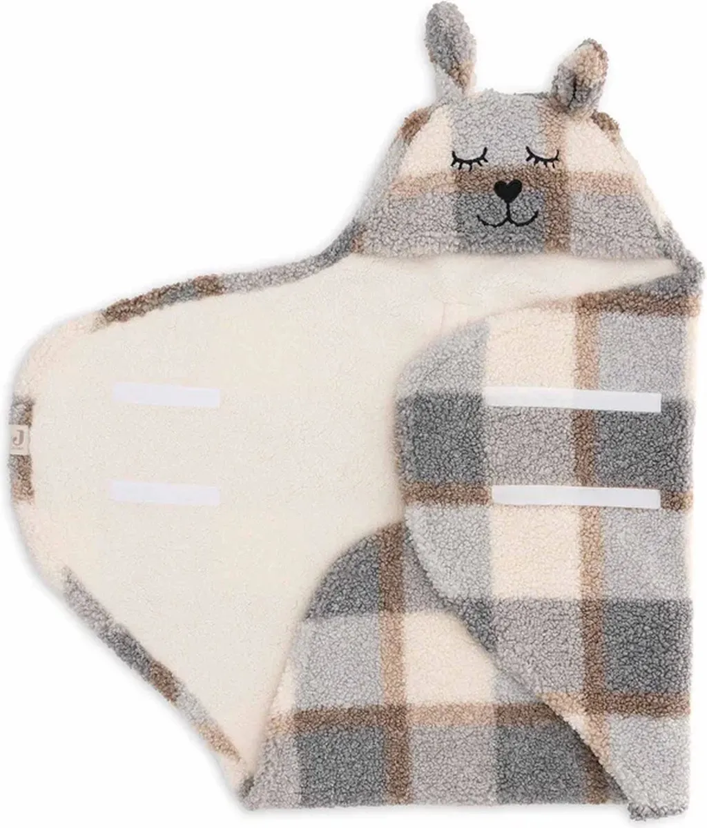 Jollein Wikkeldeken Bunny Check Boucle 100x105cm