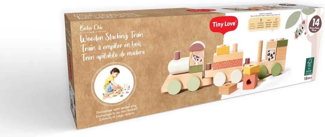 Tiny Love Wooden Stacking Train Boho Chic