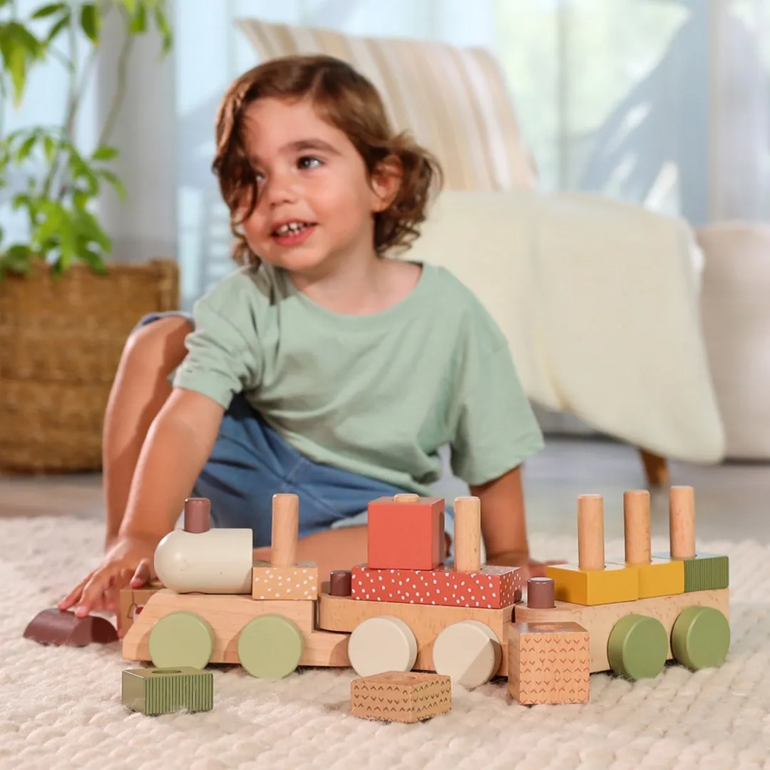 Tiny Love Wooden Stacking Train Boho Chic