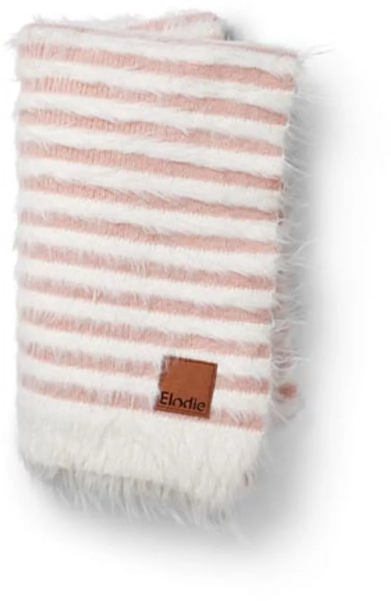 Elodie Furry Knit Deken - Wiegdeken - Dekentje baby - Babydeken - Dekentje - 100 cm x 75 cm - Faded Rose