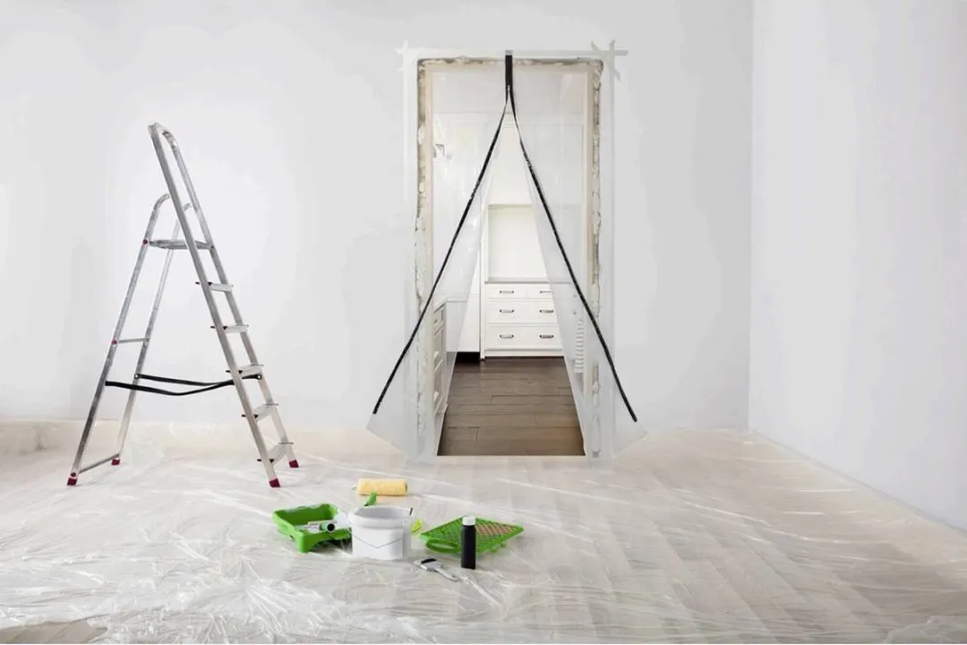 TOOLCRAFT Stofdeur 120x220cm - Stofdicht met ritssluiting