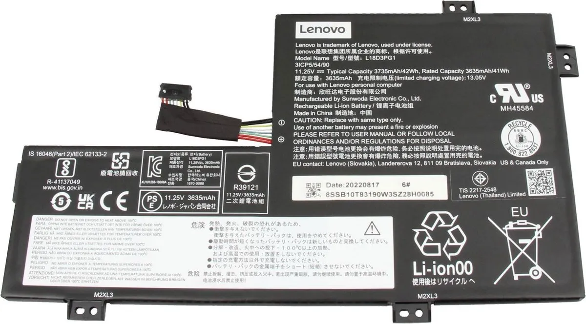Lenovo L17M3PB0 Accu - 42Wh