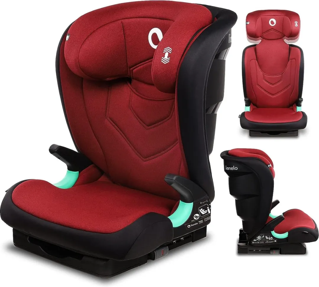Lionelo Neal i-Size Autostoel 100-150cm - Rood - i-Size goedgekeurd