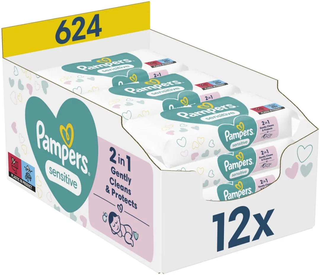 Pampers Sensitive Babydoekjes 624 Stuks