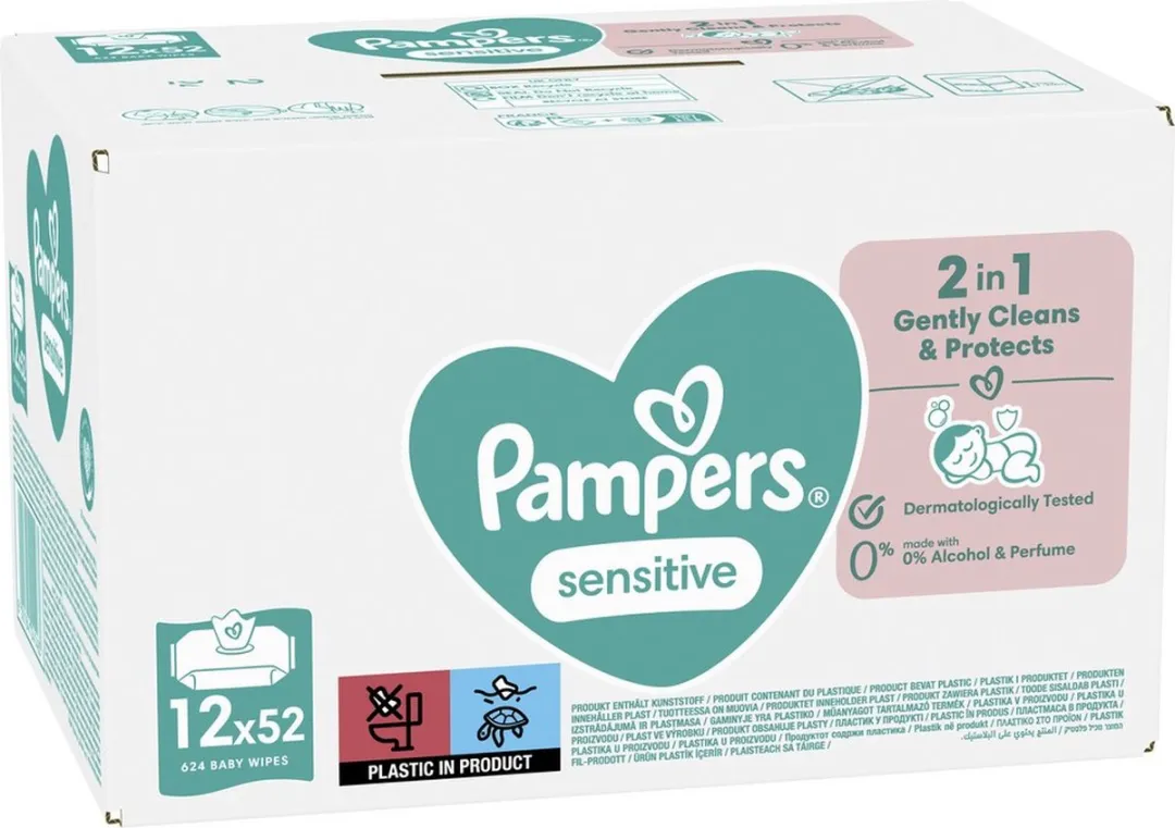 Pampers Sensitive Babydoekjes 624 Stuks