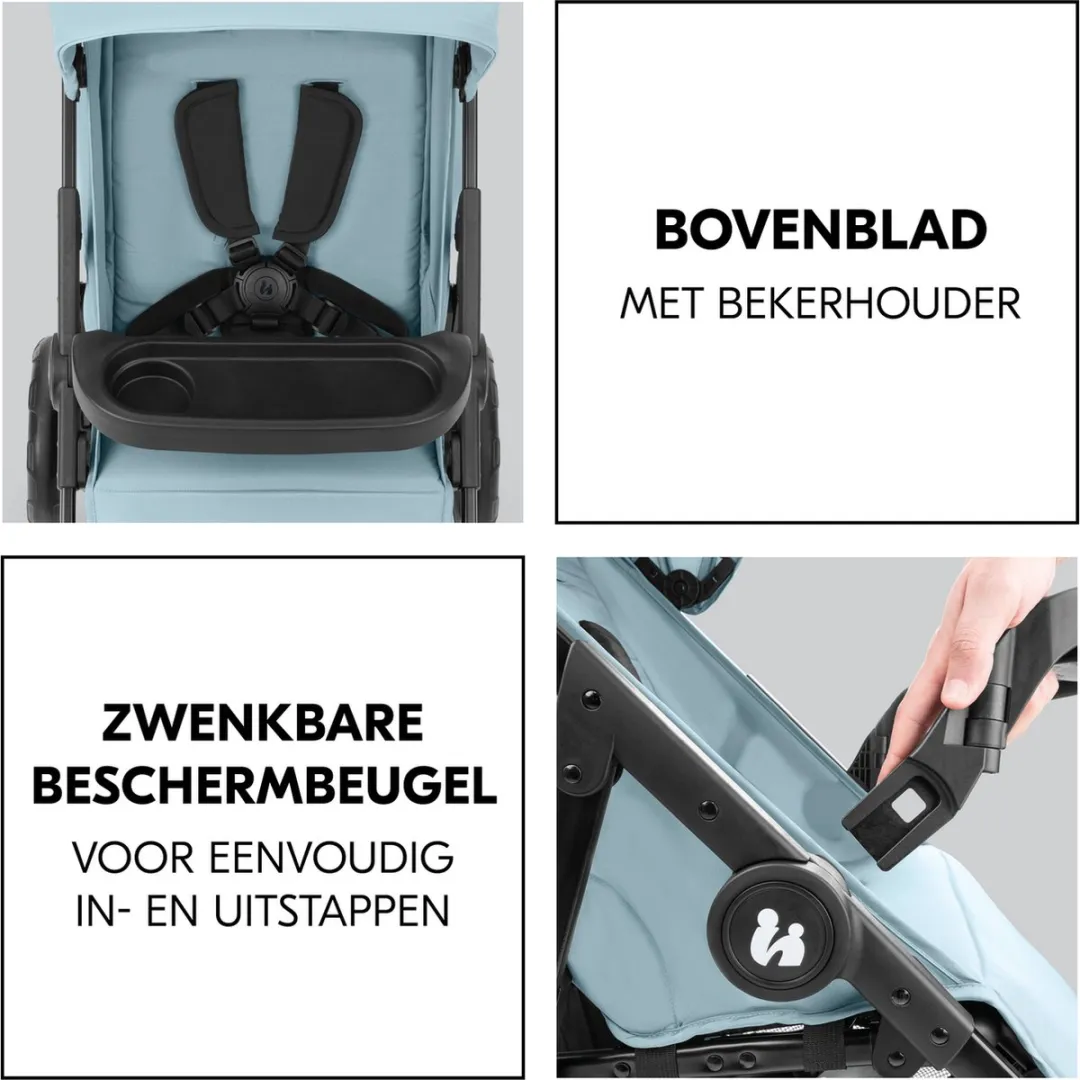 Hauck Shop N Care Buggy - Opvouwbaar - 4 Wielen - Dusty Blue