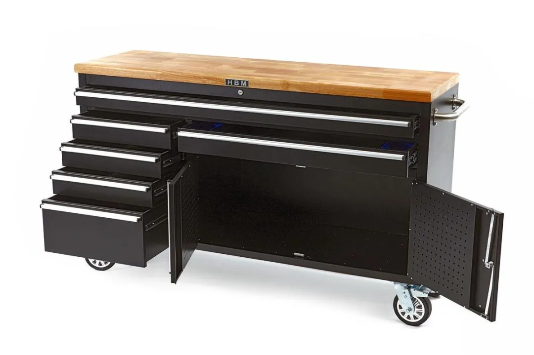 HBM 152cm Professionele Gereedschapswagen - 6 Lades - Zwart