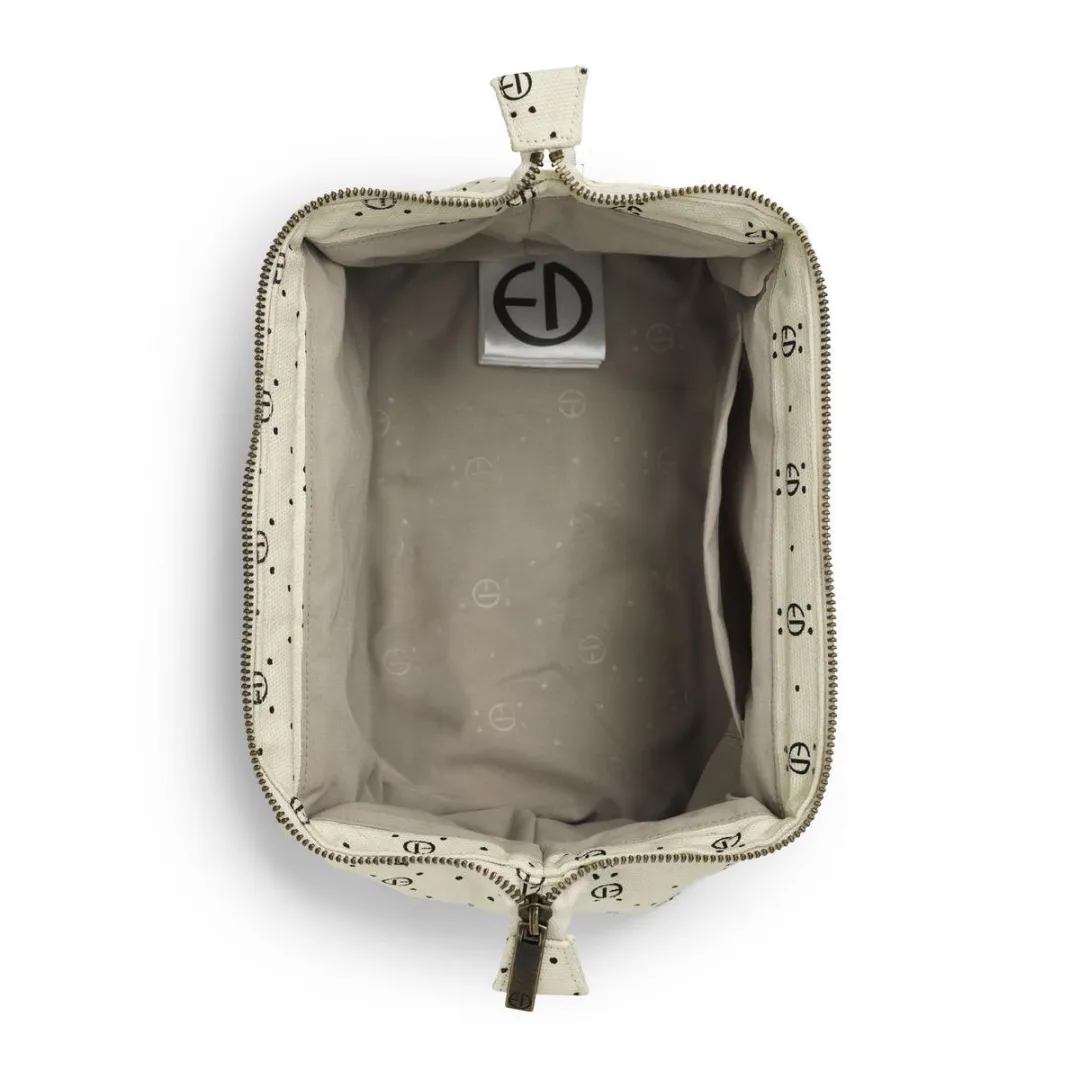Elodie Zip&Go Toilettasje - Luieretui - Monogram - Wit/Zwart