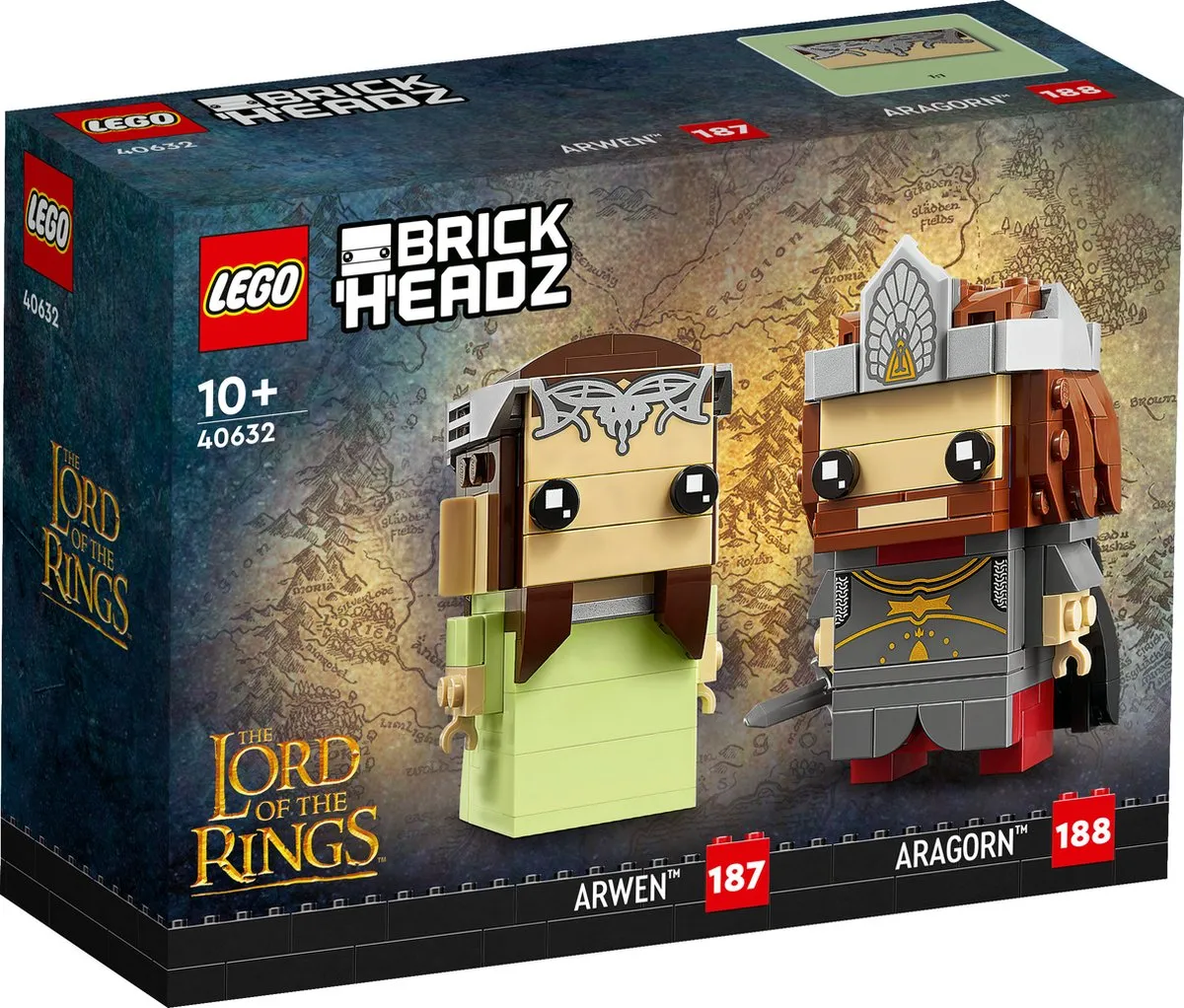 LEGO Lord of the Rings Brickheadz 40632 Aragorn & Arwen - 261 Stukken