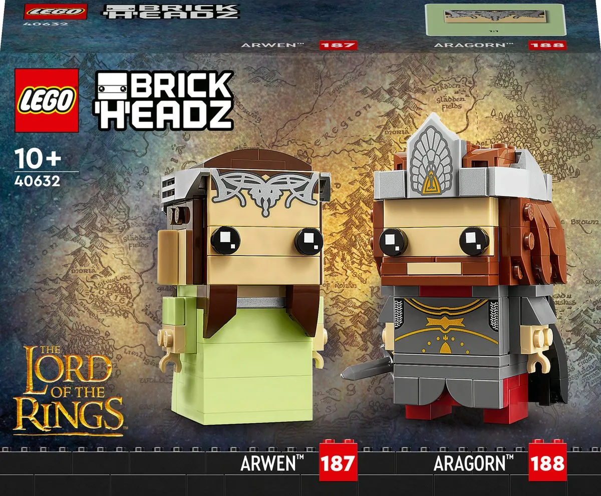 LEGO Lord of the Rings Brickheadz 40632 Aragorn & Arwen