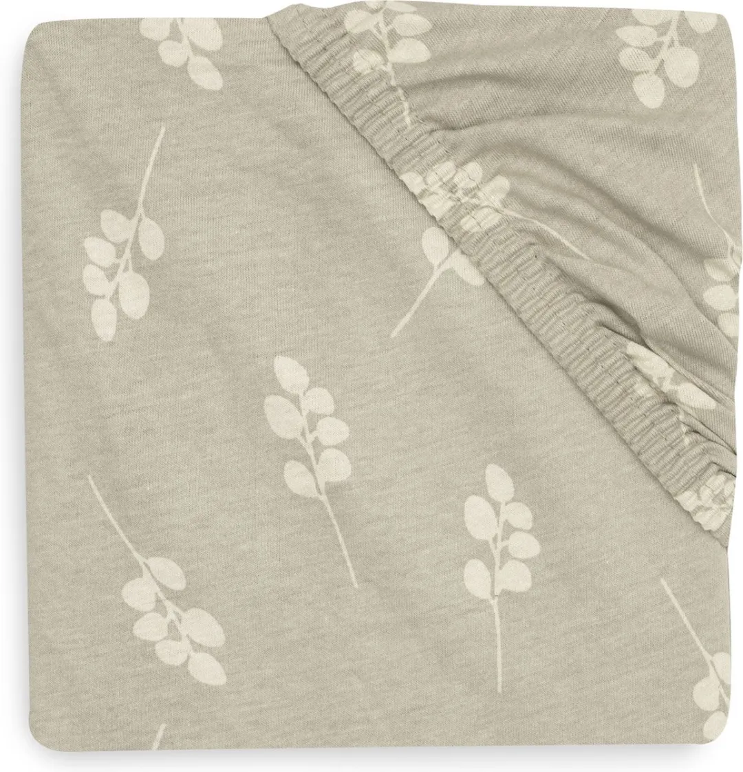 Jollein Hoeslaken Jersey Twig Olive Green 70x140cm