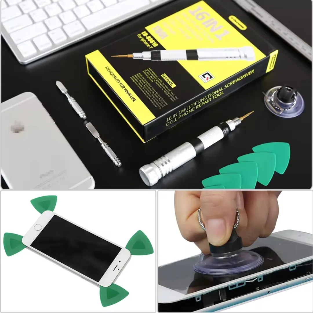 NÖRDIC ED-80616 Reparatieset Smartphone 16-delig - Zwart/staal