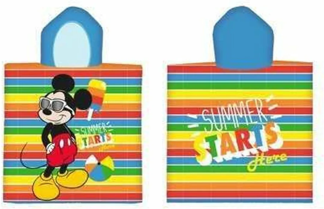Disney Mickey Mouse Badcape Poncho - 60x120cm Multi