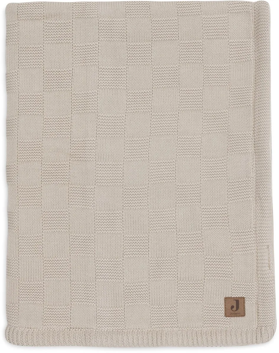 Jollein Baby Deken Ledikant 100x150cm Box Knit Warm Sand