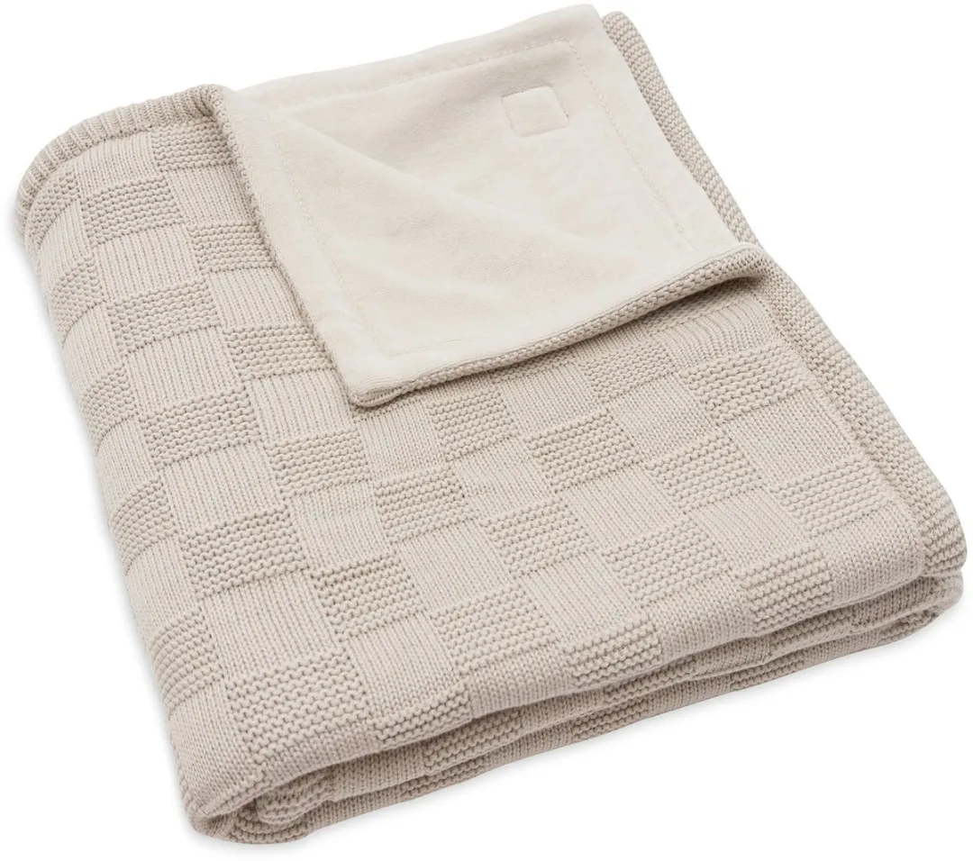 Jollein Baby Deken Ledikant 100x150cm Box Knit Warm Sand