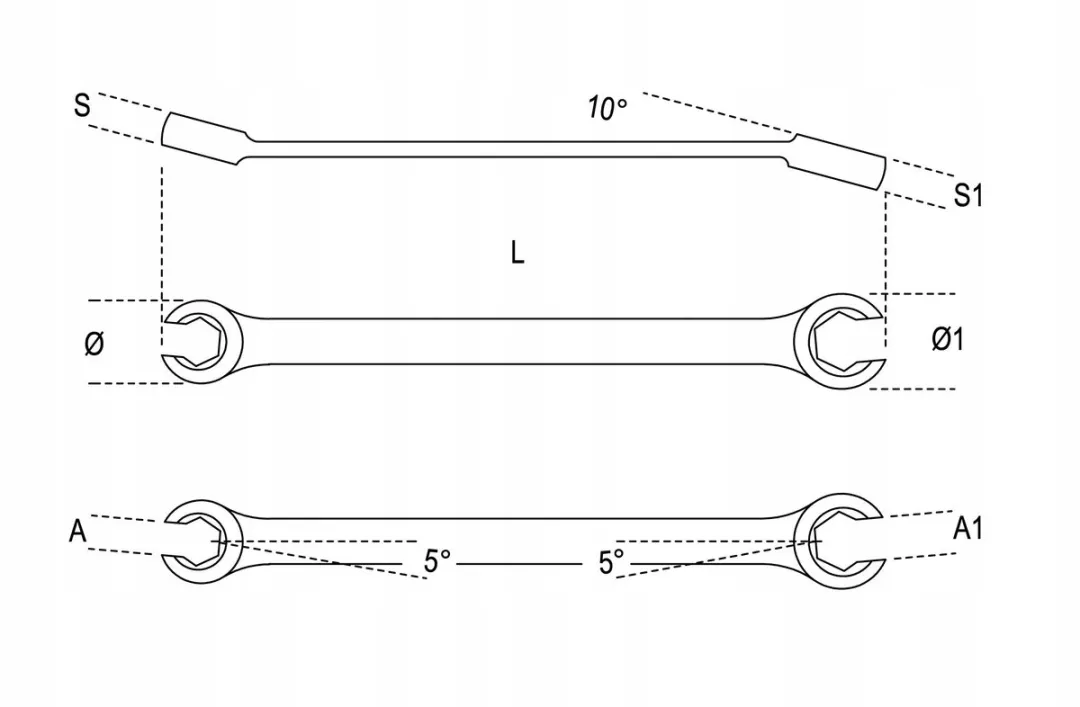 Beta Halfopen Ringsteeksleutel 8x10mm