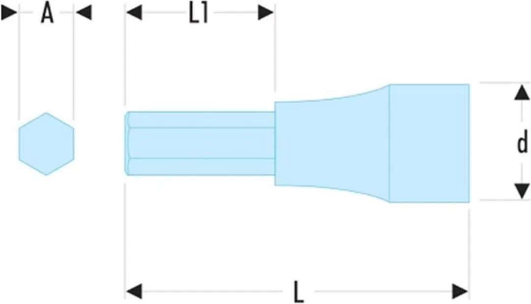 FACOM STM.10 Schroevendraaierdop 1/2" - Zwart