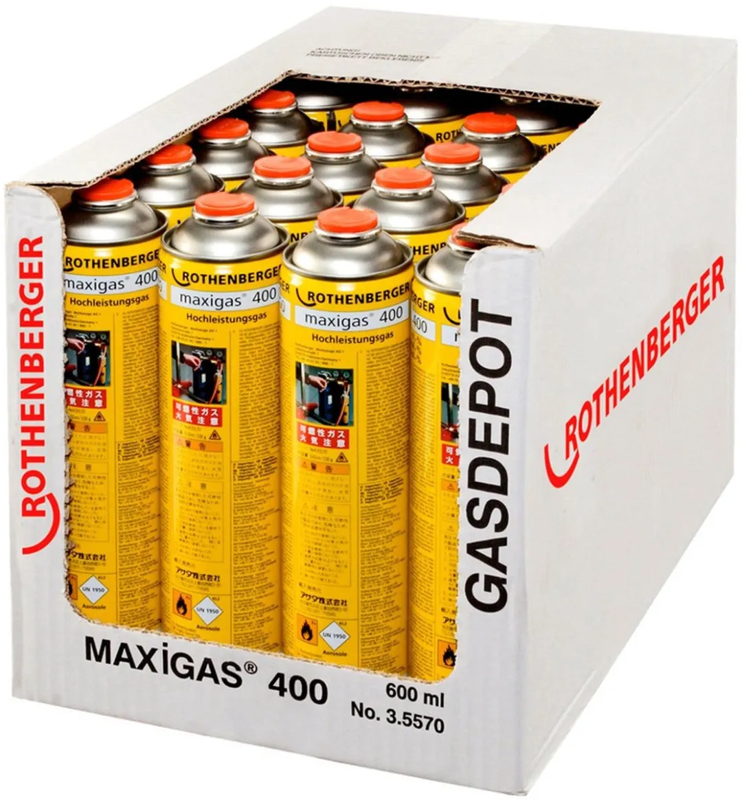 Rothenberger Maxigas 400 Gaspatroon 600ml