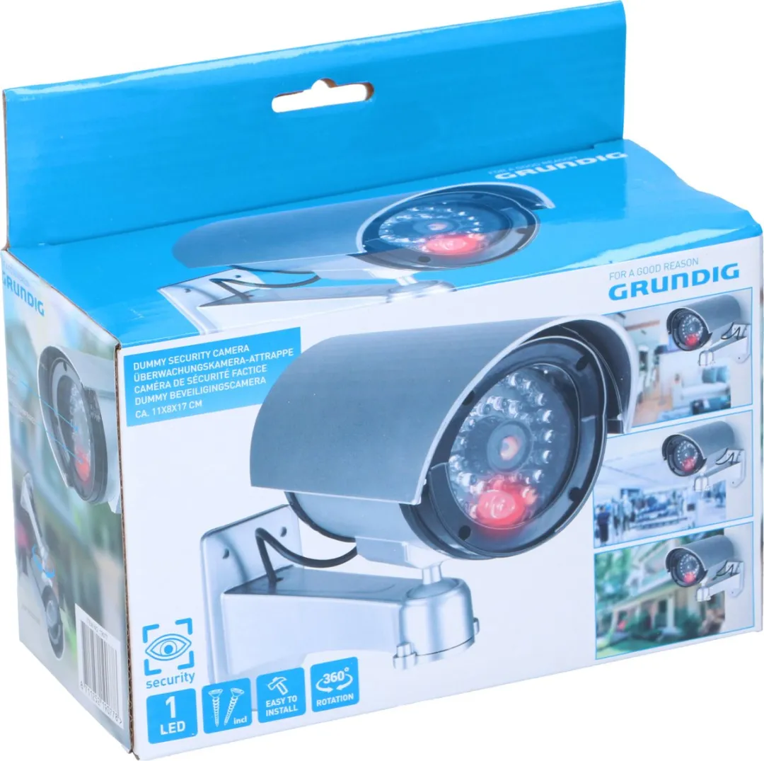Grundig Dummy Beveiligingscamera Pakket - 4 Stuks - Zilver