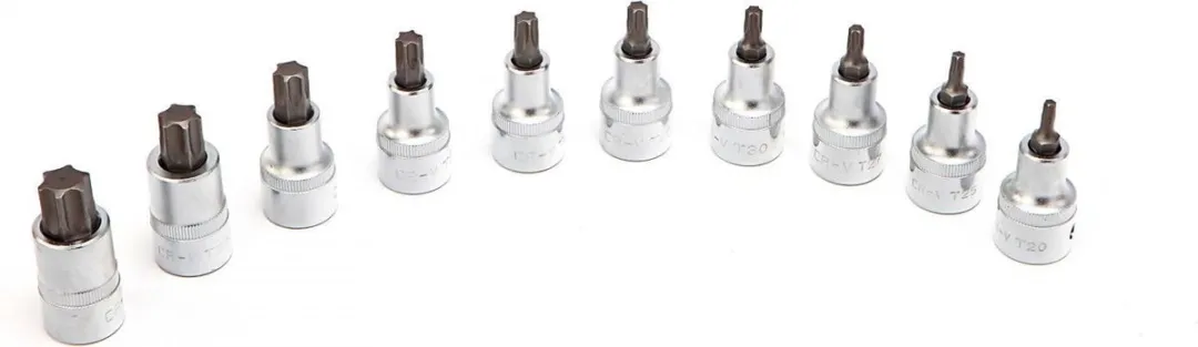 HBM Profi 1/2" TORX Doppenset 10-delig - Rood