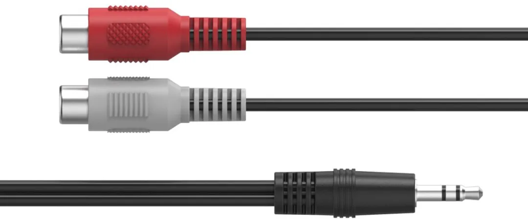 Hama 00205185 Cinch/Jackplug Audio Adapter - 3,5mm naar 2x Cinch - Zwart