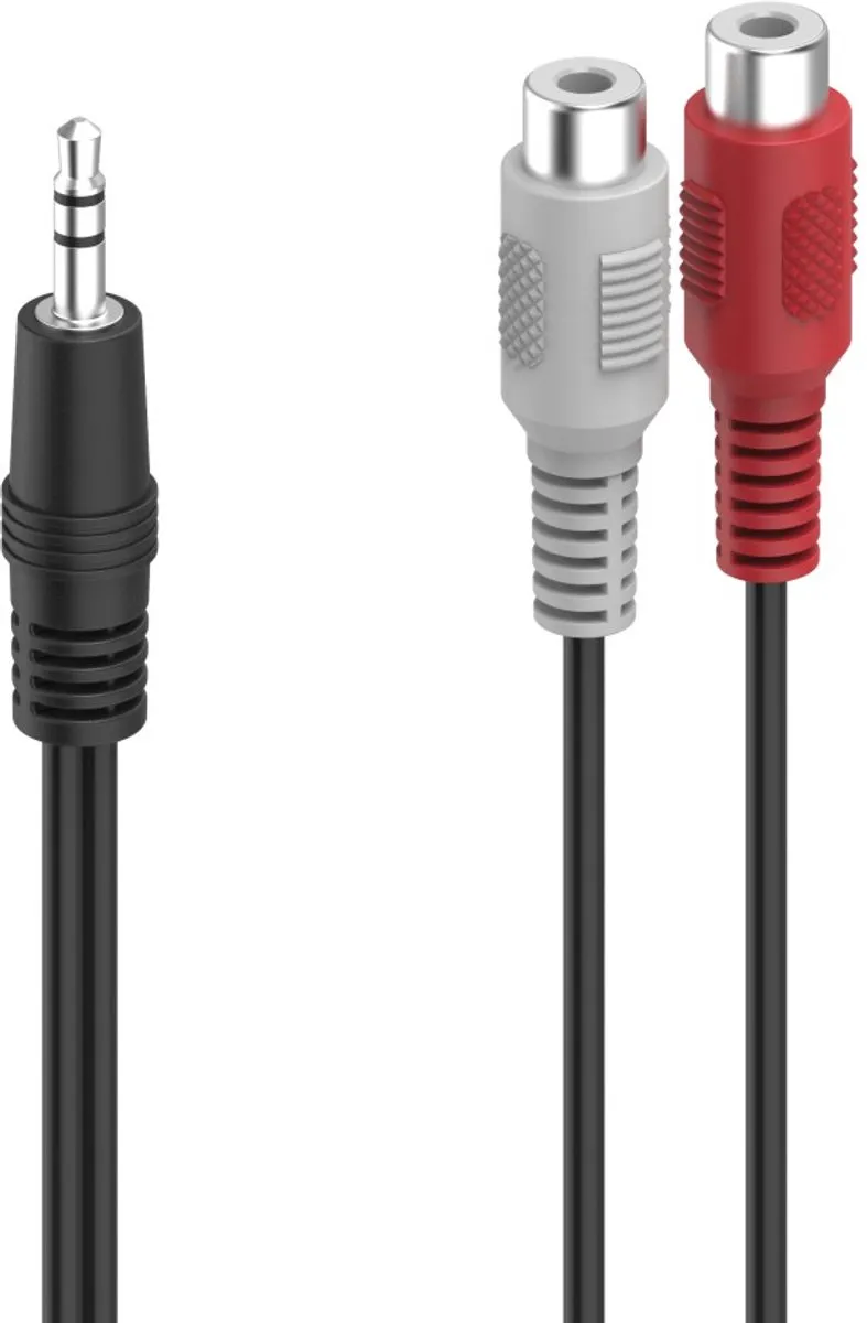 Hama 00205185 Cinch/Jackplug Audio Adapter - 3,5mm naar 2x Cinch - Zwart