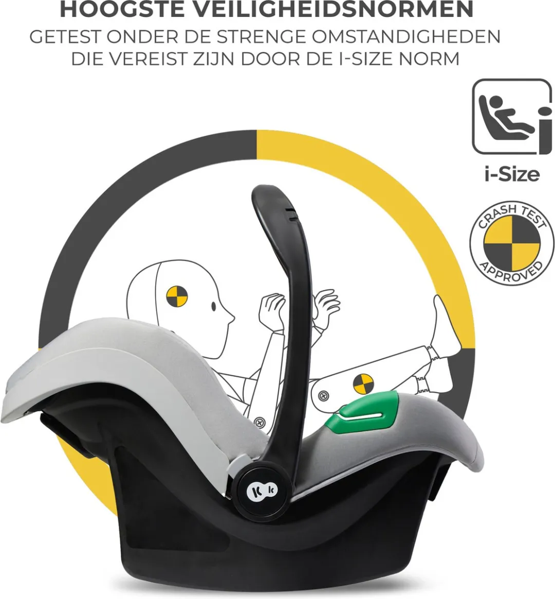 KinderKraft NEWLY 3-in-1 Kinderwagen - MINK PRO i-Size Autostoel Grijs