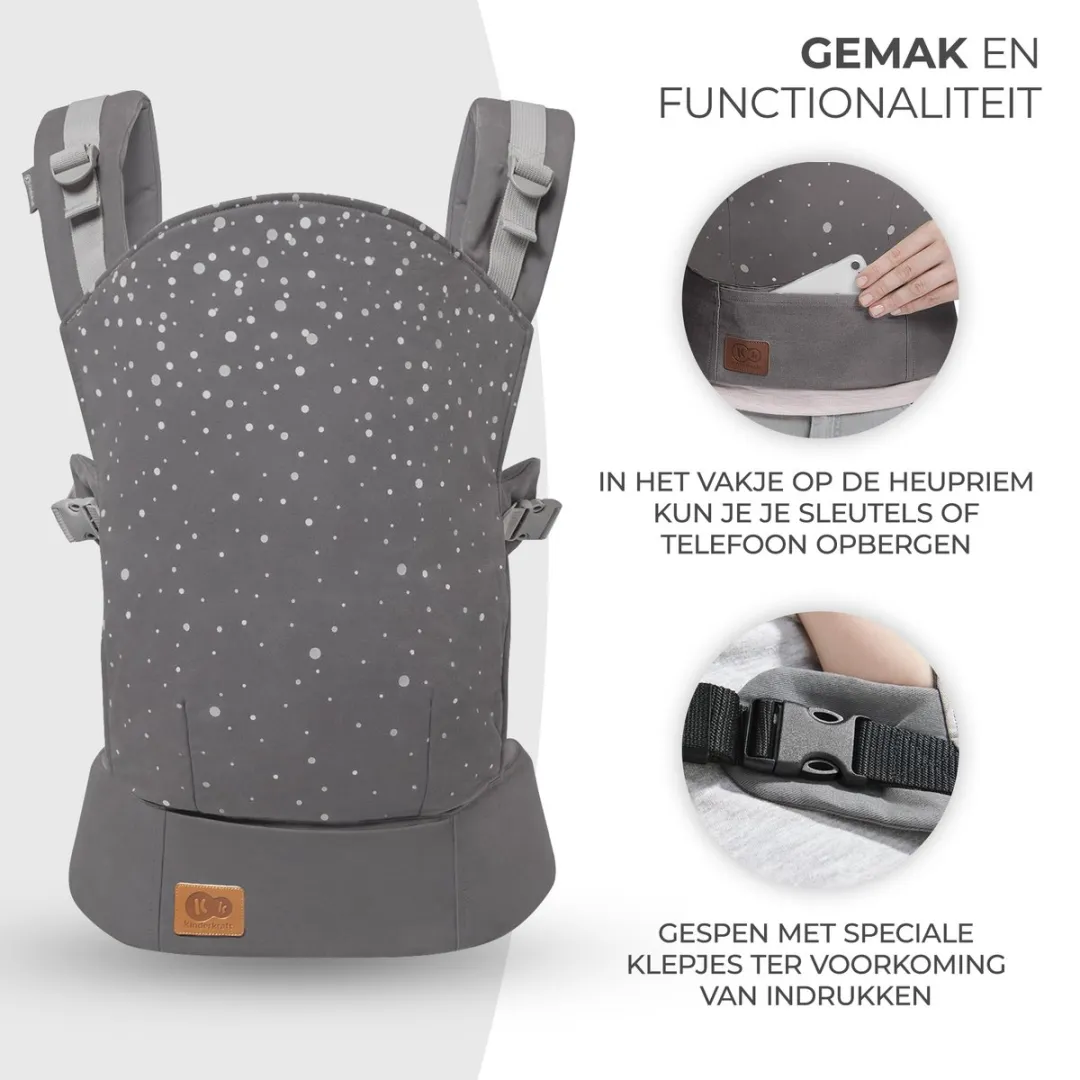 KinderKraft NINO Draagzak 3-20kg - Grijs