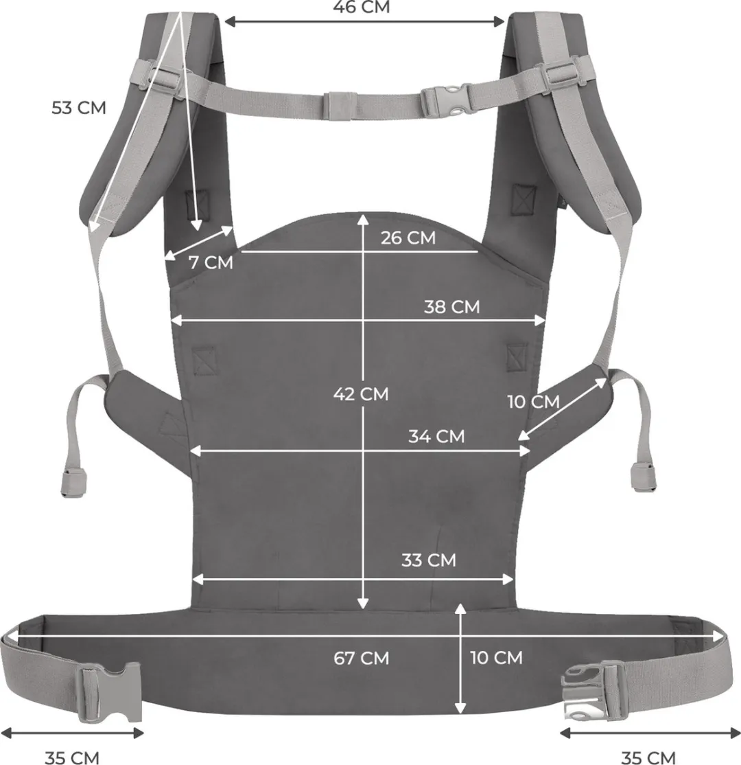 KinderKraft NINO Draagzak 3-20kg - Grijs