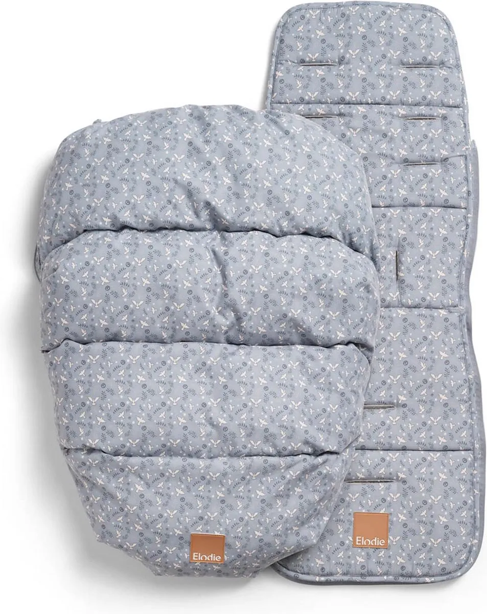 Elodie 2-in-1 Voetenzak & Inlegkussen - Blauw Print - Universeel