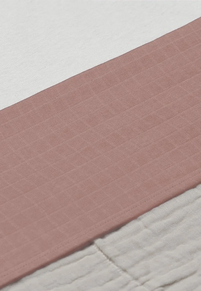 Jollein Baby Laken Wieg 75x100cm Wrinkled - Rosewood