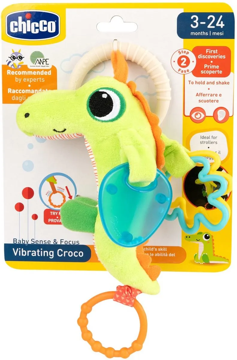 Chicco Crocodile Rattle Hangend Babyspeelgoed - Meerkleurig - afbeelding 4 van 5