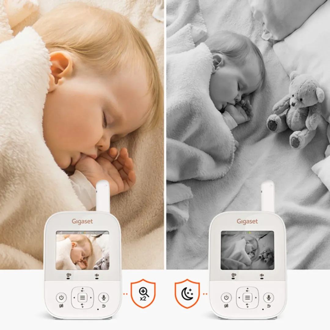 Gigaset Baby 300 Video Babyfoon - 2.8" - Nachtzicht & Terugspreekfunctie - Wit