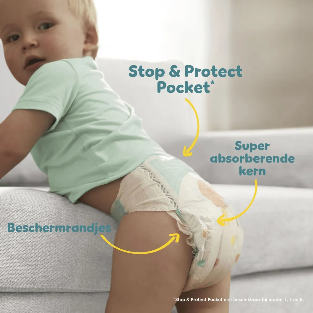 Pampers Baby-Dry Maat 4 Luiers - 222 Stuks