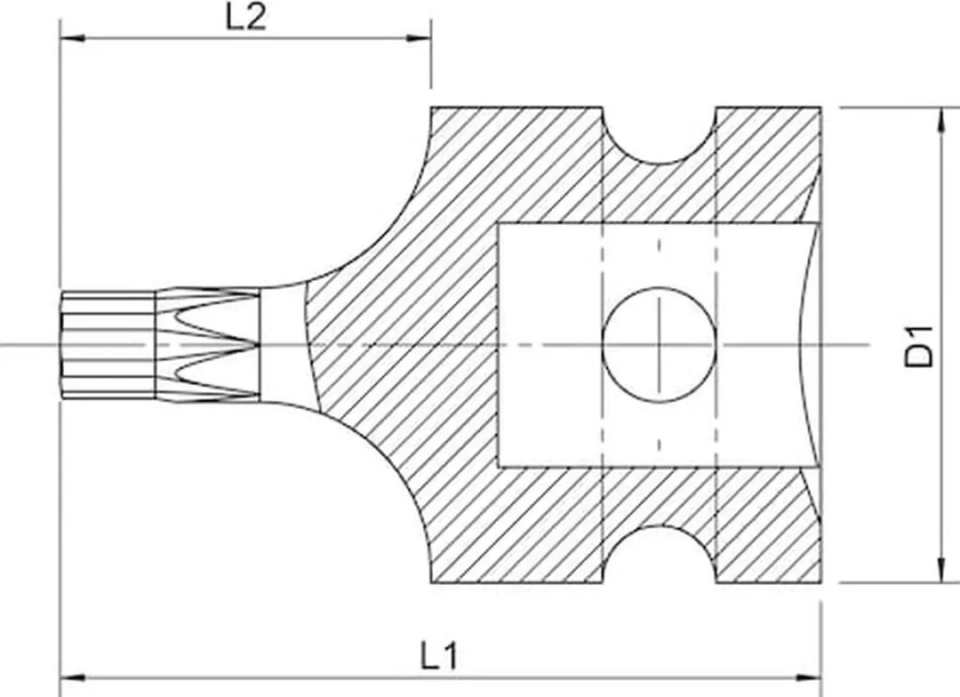 Würth 1/2" Krachtdopsleutel TX45 - Binnenvierkant