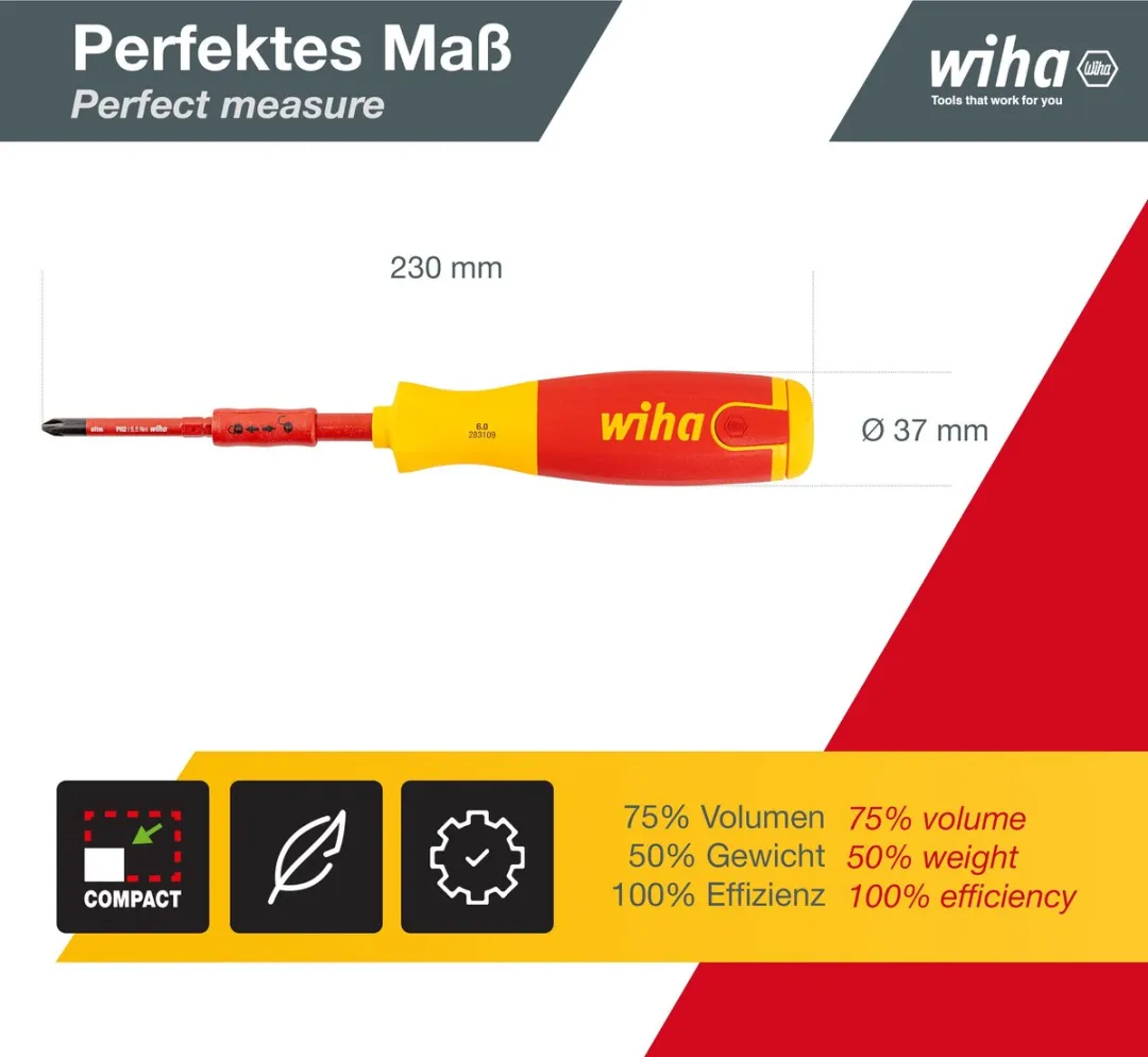 Wiha Schroevendraaier LiftUp Electric - 7 Stuks - SB283109021