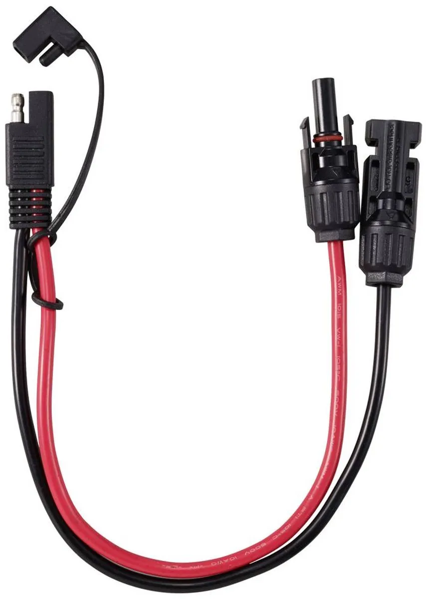Tru Components PV-stekker naar SAE-stekker TC-12195644 - 300mm - Zwart/Rood