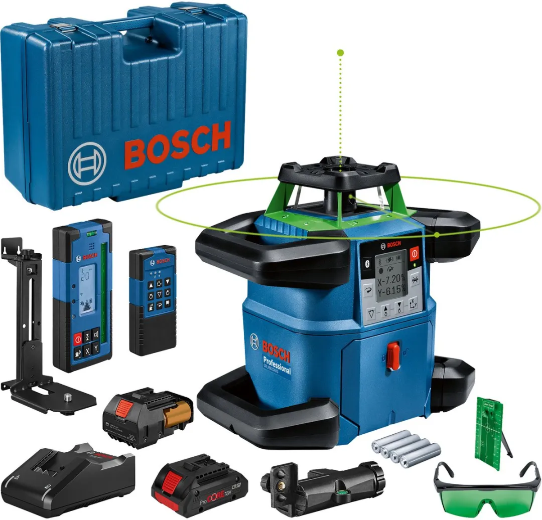 Bosch Professional GRL 650 CHVG Rotatielaser 18V - Groen - incl. LR 65 G Ontvanger 4.0Ah