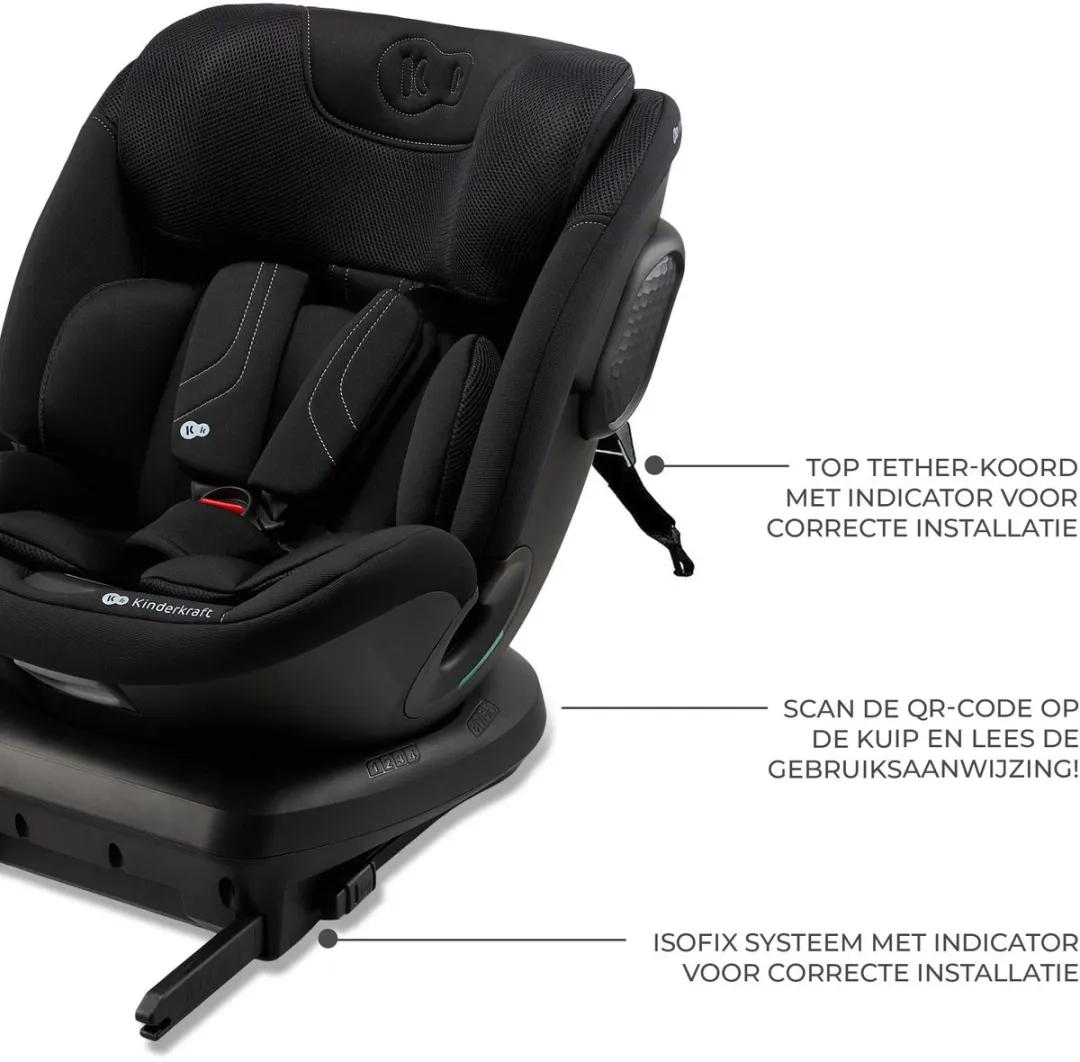 KinderKraft XPEDITION 3 i-Size Autostoel 40-150cm - Zwart