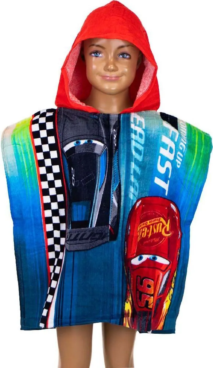Disney Cars Poncho - One Size - 100% Katoen