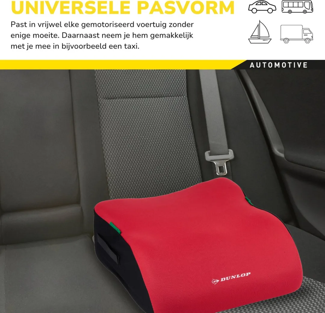 Dunlop Stoelverhoger Autozitje - Rood