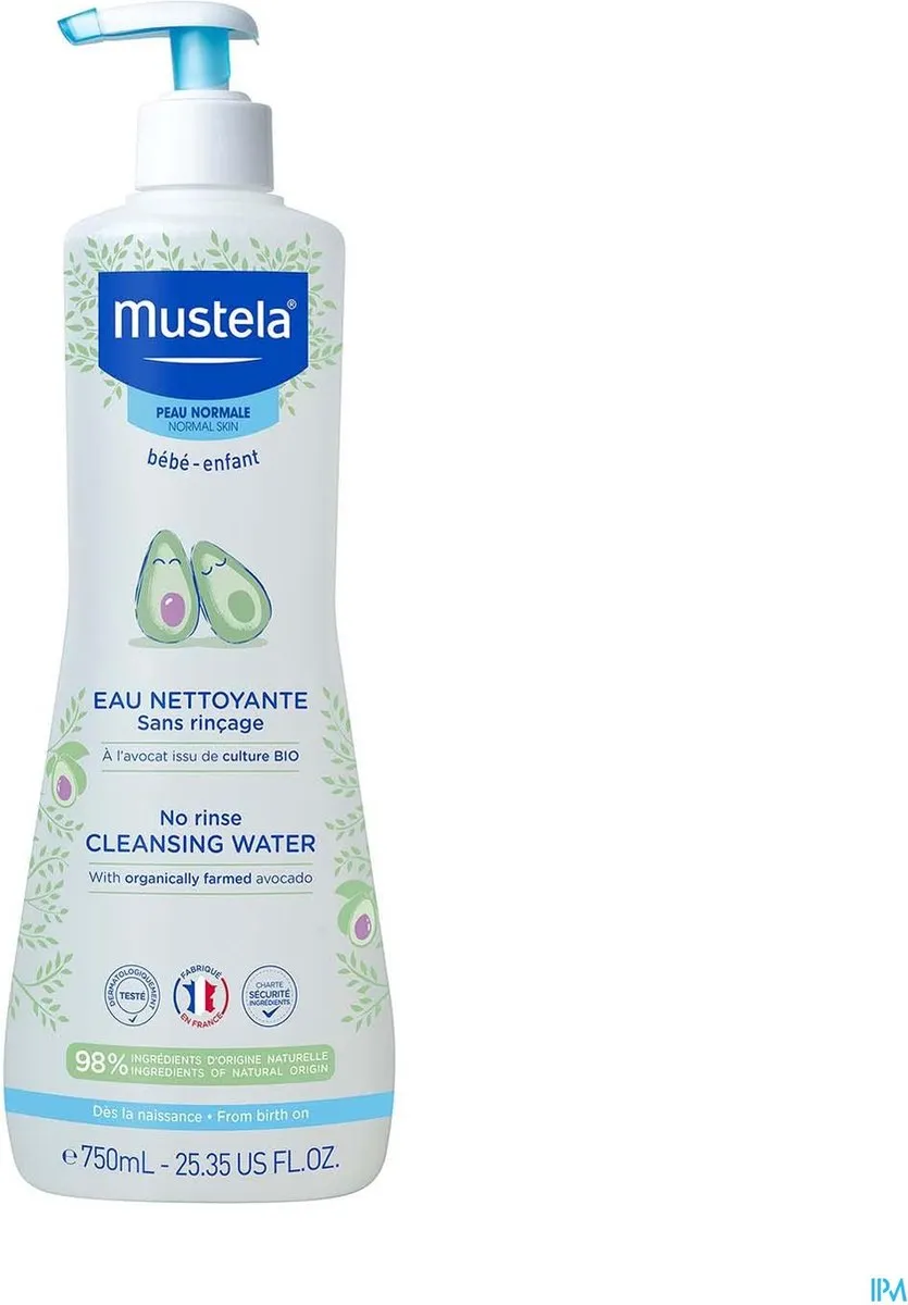 Mustela Reinigend Water Zonder Spoelen 750ml