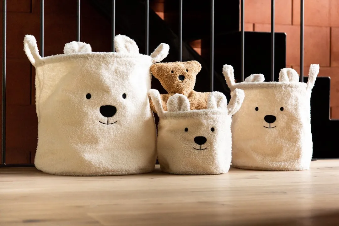 Childhome Teddy Mandjes Set - 3 Stuks Ecru