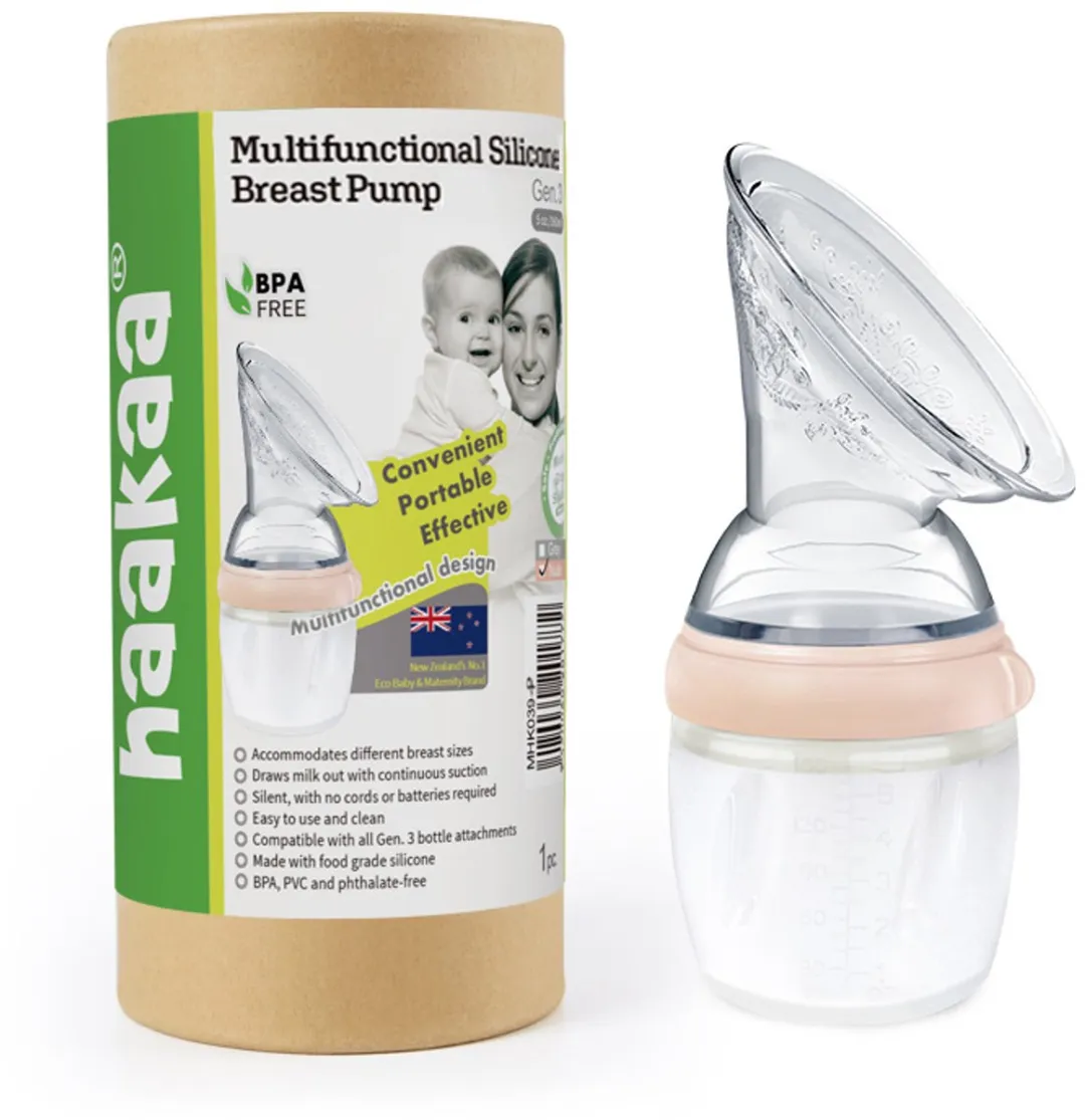 Haakaa - Borstkolf Gen 3 met flessendop Peach - 160ml
