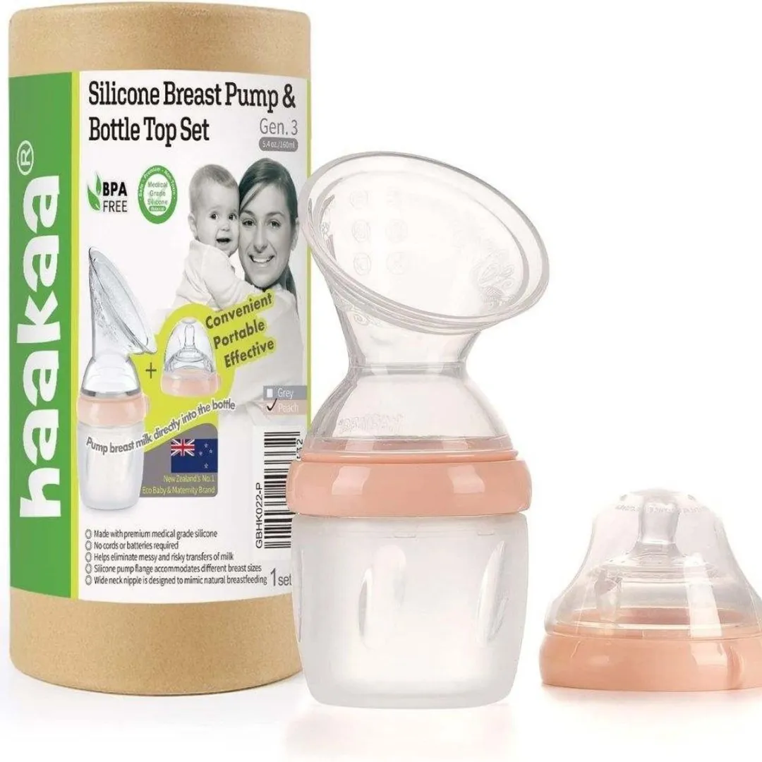 Haakaa - Borstkolf Gen 3 met flessendop Peach - 160ml